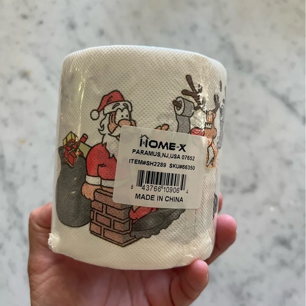 NWT 3 Rolls of Santa Toilet Paper